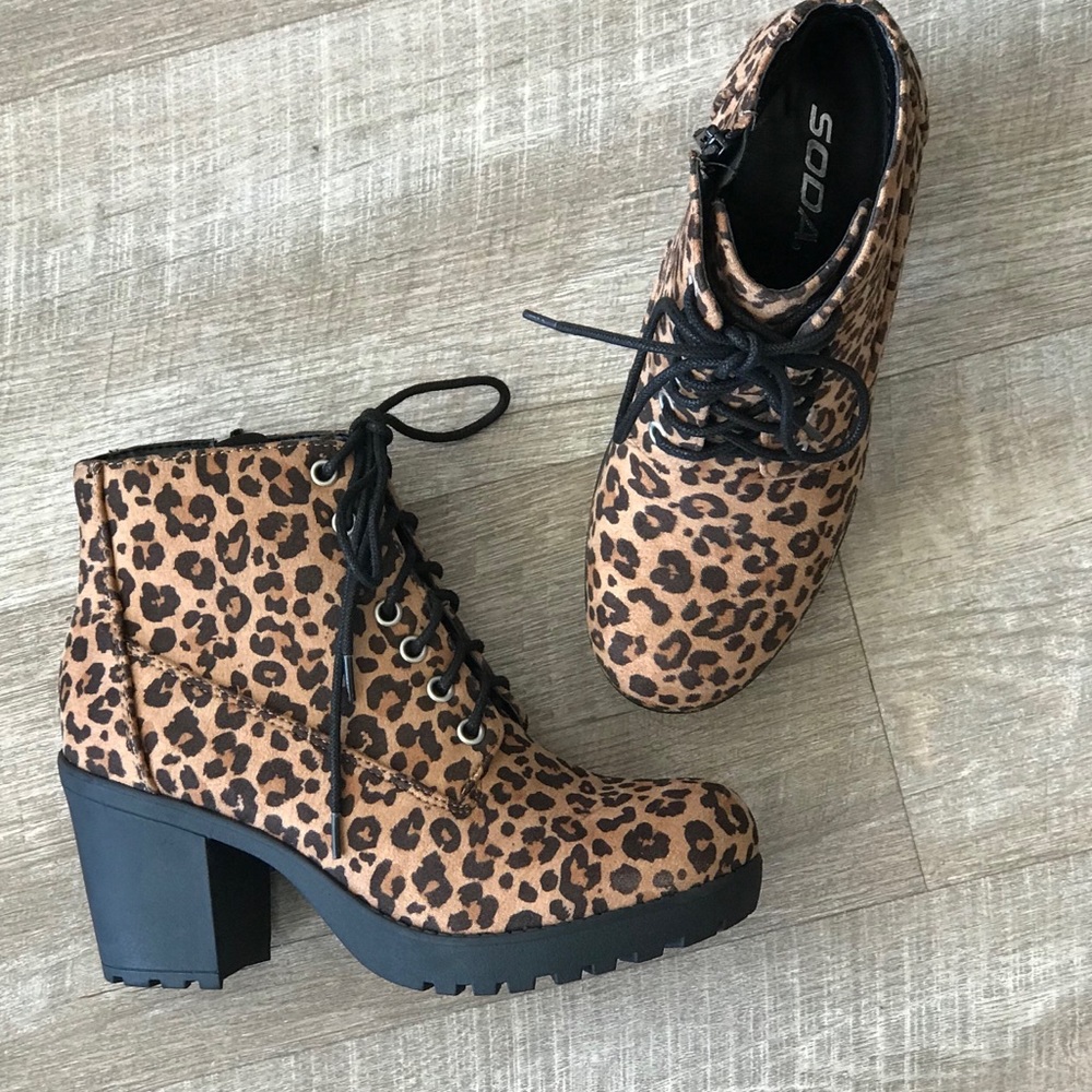 Soda Cheetah Military Lace-up Lug Combat Boot 6.5 - Picture 4 of 8